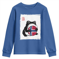 Grumpy Frog Norway Soccer Fan Youth Sweatshirt Japanese Style Match Day