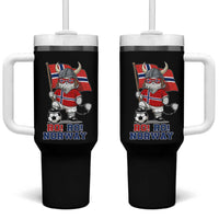 Ro Ro Norway Tumbler With Handle Norwegian Pride Cat Lover Norway Flag Gift
