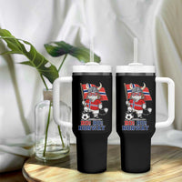 Ro Ro Norway Tumbler With Handle Norwegian Pride Cat Lover Norway Flag Gift