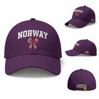 Norwegian Girl Coquette Bow Baseball Cap Norway Flag Pride Gift