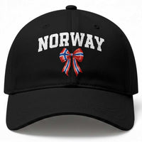 Norwegian Girl Coquette Bow Baseball Cap Norway Flag Pride Gift