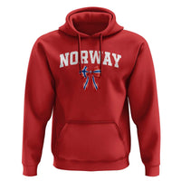 Norwegian Girl Coquette Bow Hoodie Norway Flag Pride Gift