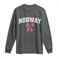 Norwegian Girl Coquette Bow Long Sleeve Shirt Norway Flag Pride Gift