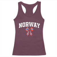 Norwegian Girl Coquette Bow Racerback Tank Top Norway Flag Pride Gift