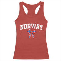Norwegian Girl Coquette Bow Racerback Tank Top Norway Flag Pride Gift