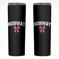 Norwegian Girl Coquette Bow Skinny Tumbler Norway Flag Pride Gift