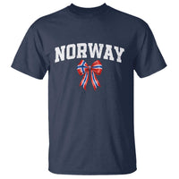 Norwegian Girl Coquette Bow T Shirt Norway Flag Pride Gift