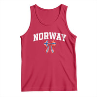 Norwegian Girl Coquette Bow Tank Top Norway Flag Pride Gift