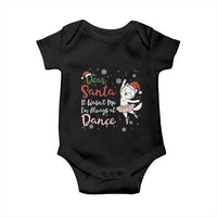 Funny Christmas Ballet Cat Lover Baby Onesie Dear Santa It Was Not Me - Wonder Print Shop