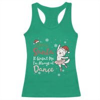 Funny Christmas Ballet Cat Lover Racerback Tank Top Dear Santa It Was Not Me - Wonder Print Shop