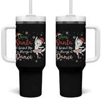 Funny Christmas Ballet Cat Lover Tumbler With Handle Dear Santa It Was Not Me