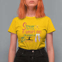Funny Christmas Ballet Dancer Gift T Shirt For Women Dear Santa It Was Not Me - Wonder Print Shop