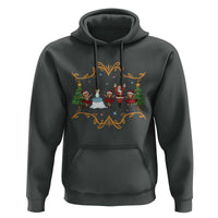 Ballet Lover Christmas Hoodie Funny Gingerbread Santa Snowman Dance - Wonder Print Shop