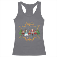 Ballet Lover Christmas Racerback Tank Top Funny Gingerbread Santa Snowman Dance - Wonder Print Shop