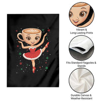 Funny Christmas Garden Flag Ballerina Cappuccino Brainrot Meme Gift - Wonder Print Shop