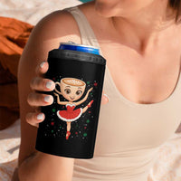 Funny Christmas 4 in 1 Can Cooler Tumbler Ballerina Cappuccino Brainrot Meme Gift