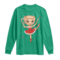 Funny Christmas Long Sleeve Shirt Ballerina Cappuccino Brainrot Meme Gift - Wonder Print Shop