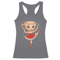 Funny Christmas Racerback Tank Top Ballerina Cappuccino Brainrot Meme Gift - Wonder Print Shop