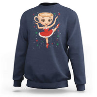 Funny Christmas Sweatshirt Ballerina Cappuccino Brainrot Meme Gift - Wonder Print Shop