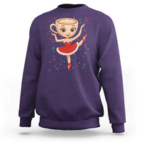 Funny Christmas Sweatshirt Ballerina Cappuccino Brainrot Meme Gift - Wonder Print Shop