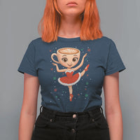 Funny Christmas T Shirt For Women Ballerina Cappuccino Brainrot Meme Gift - Wonder Print Shop