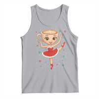 Funny Christmas Tank Top Ballerina Cappuccino Brainrot Meme Gift - Wonder Print Shop