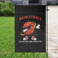 Funny Dabbing Basketball Is Calling And I Must Go Garden Flag Gift For Player - Wonder Print Shop