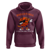 Funny Dabbing Basketball Is Calling And I Must Go Hoodie Gift For Player - Wonder Print Shop