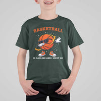 Funny Dabbing Basketball Is Calling And I Must Go T Shirt For Kid Gift For Player - Wonder Print Shop