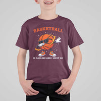 Funny Dabbing Basketball Is Calling And I Must Go T Shirt For Kid Gift For Player - Wonder Print Shop