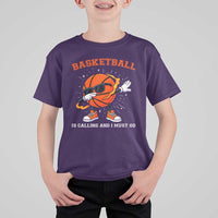 Funny Dabbing Basketball Is Calling And I Must Go T Shirt For Kid Gift For Player - Wonder Print Shop