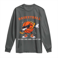 Funny Dabbing Basketball Is Calling And I Must Go Long Sleeve Shirt Gift For Player - Wonder Print Shop