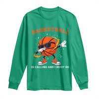 Funny Dabbing Basketball Is Calling And I Must Go Long Sleeve Shirt Gift For Player - Wonder Print Shop