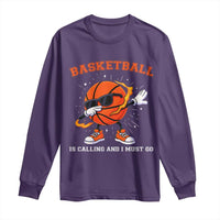 Funny Dabbing Basketball Is Calling And I Must Go Long Sleeve Shirt Gift For Player - Wonder Print Shop