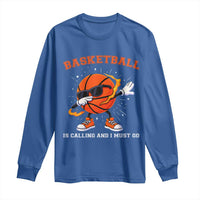 Funny Dabbing Basketball Is Calling And I Must Go Long Sleeve Shirt Gift For Player - Wonder Print Shop