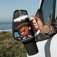 Funny Dabbing Basketball Is Calling And I Must Go Tumbler With Handle Gift For Player