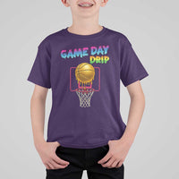Game Day Drip T Shirt For Kid Funny Basketball Lover Street Style Design - Wonder Print Shop