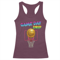 Game Day Drip Racerback Tank Top Funny Basketball Lover Street Style Design - Wonder Print Shop