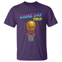 Game Day Drip T Shirt Funny Basketball Lover Street Style Design - Wonder Print Shop