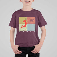 Hoops Life T Shirt For Kid Retro Basketball Dunk Silhouette - Wonder Print Shop