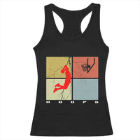 Hoops Life Racerback Tank Top Retro Basketball Dunk Silhouette - Wonder Print Shop