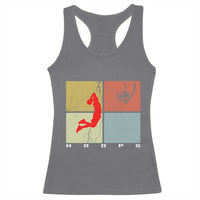 Hoops Life Racerback Tank Top Retro Basketball Dunk Silhouette - Wonder Print Shop