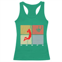 Hoops Life Racerback Tank Top Retro Basketball Dunk Silhouette - Wonder Print Shop
