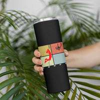 Hoops Life Skinny Tumbler Retro Basketball Dunk Silhouette