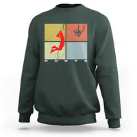 Hoops Life Sweatshirt Retro Basketball Dunk Silhouette - Wonder Print Shop