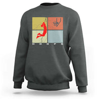 Hoops Life Sweatshirt Retro Basketball Dunk Silhouette - Wonder Print Shop