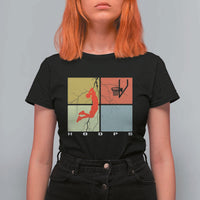 Hoops Life T Shirt For Women Retro Basketball Dunk Silhouette - Wonder Print Shop