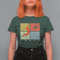 Hoops Life T Shirt For Women Retro Basketball Dunk Silhouette - Wonder Print Shop