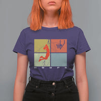 Hoops Life T Shirt For Women Retro Basketball Dunk Silhouette - Wonder Print Shop