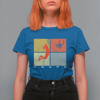 Hoops Life T Shirt For Women Retro Basketball Dunk Silhouette - Wonder Print Shop